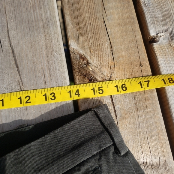 Uniqlo Chinos Medium (30x26) Mid Rise Green Stretch Preppy Cotton Slim Fit - Picture 6 of 6